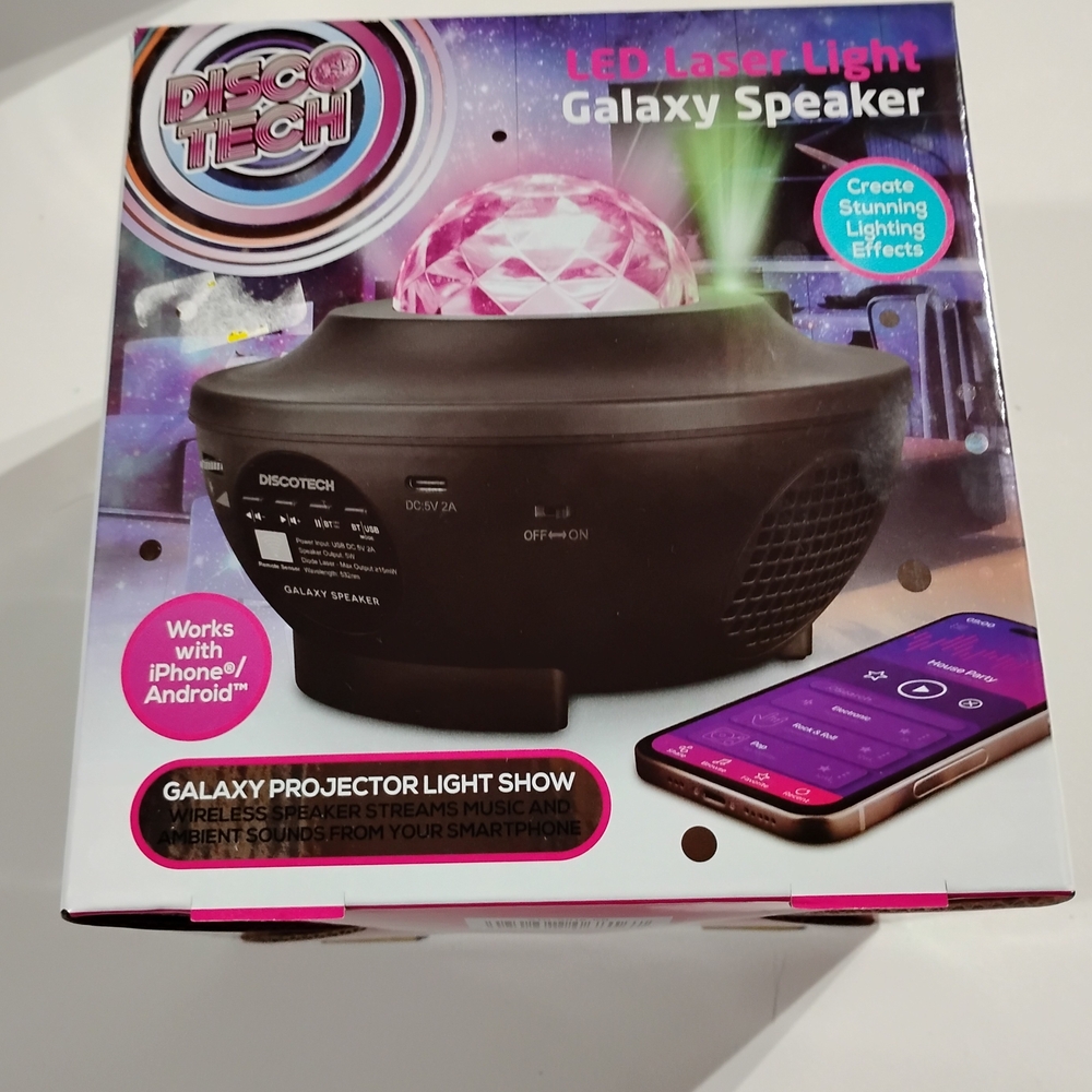 Black LED Laser Light Galaxy Speaker